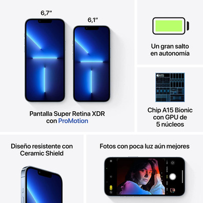 Smartphone Apple iPhone 13 Pro 1TB 6,1 " 5G Azul Alpino