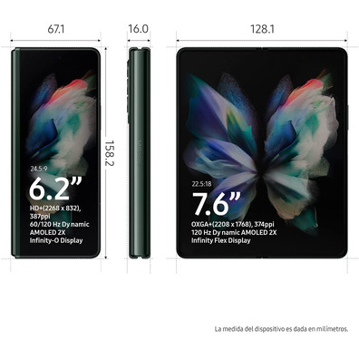 Smartphone Samsung Galaxy Z Fold3 12GB/512GB 7,6 " 5G Verde Fantasma