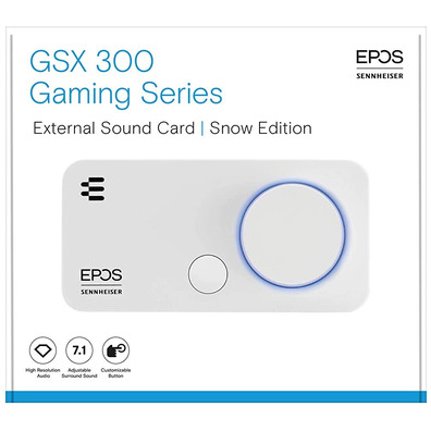 Tarjeta de sonido externa EPOS/Sennheiser GSX300 PC/MAC Blanco