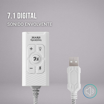 Tarjeta de Sonido Mars Gaming MSC2 7,1 Blanco