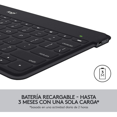 Teclado Bluetooth Logitech Keys - to - Go iPhone / iPad Rosa