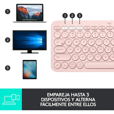 Teclado Logitech K380 Bluetooth Rosa