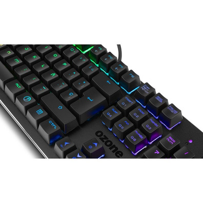 Teclado Ozono Alliance Gaming Semi mecánico Negro