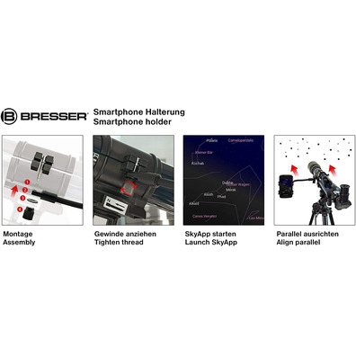 Telescopio Bresser Skylux con Soporte para Smartphone 70/700