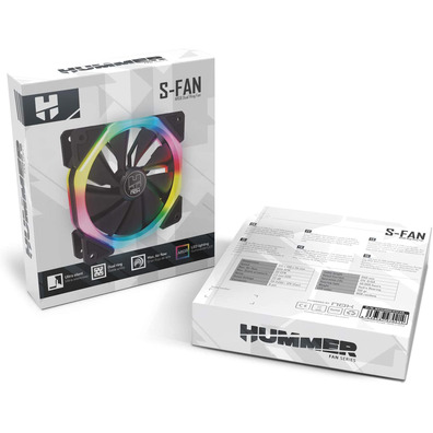 Ventilador Nox Hummer S-FAN 12 cm ARGB Arcobaleno