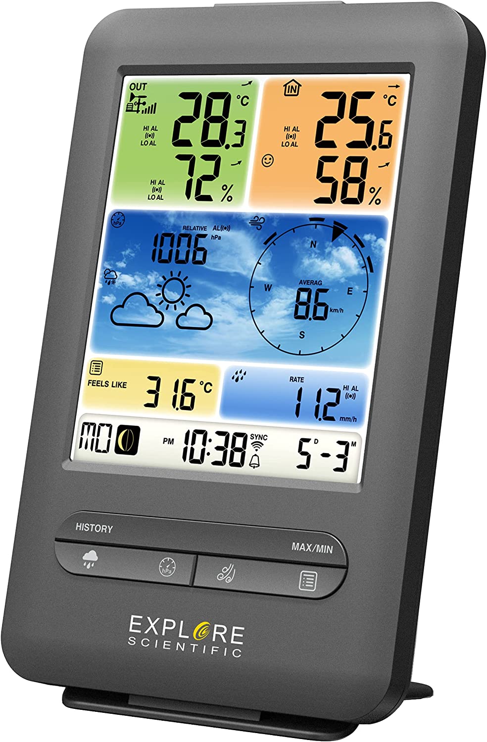 Bresser - Stazione meteorologica 5 in 1 , velocità e direzione del